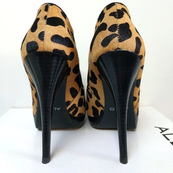 Aldo leopard print calf hair ankle booties - Picture 4 of 7